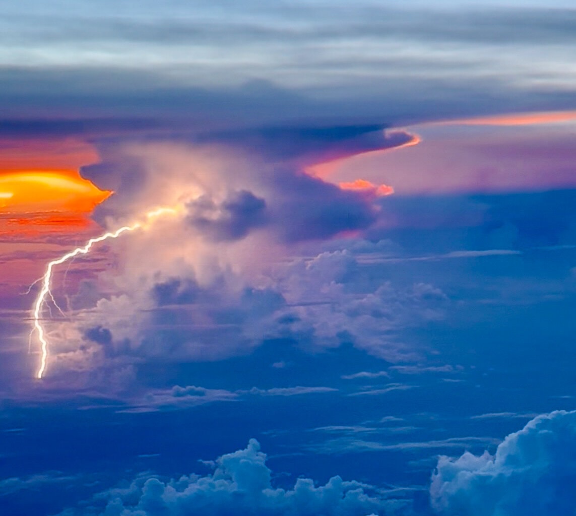 Lightning Strike at Sunset